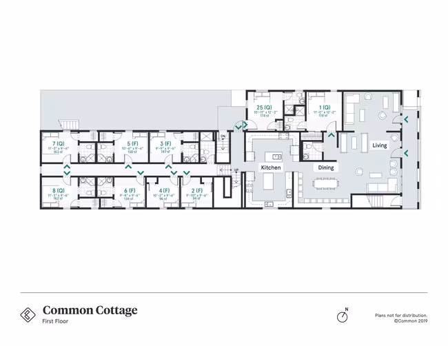 1 Bedroom, 1 Bathroom Full 2-23 floor plan